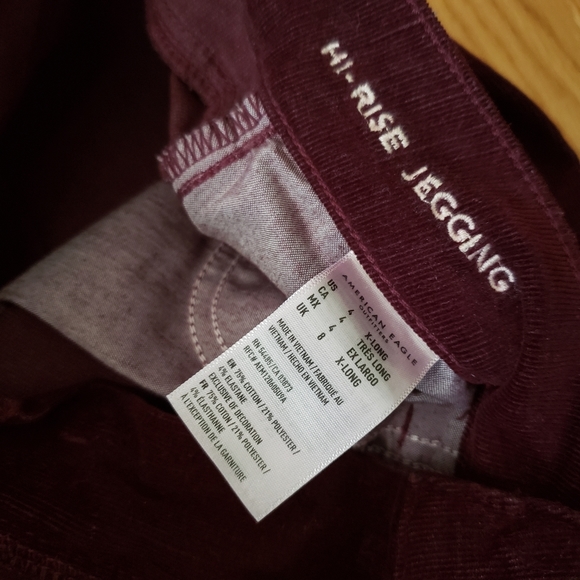 AEO Maroon Skinny High Waisted Corduroy Pants - Picture 5 of 5
